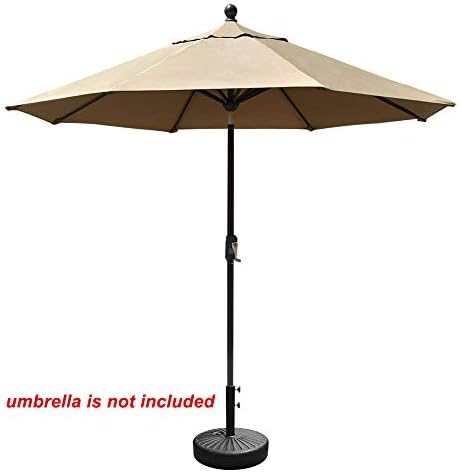 EliteShade Heavy Duty Umbrella Base for Market Patio - Water Filled Stand for Outdoor Use - Durable Black Holder