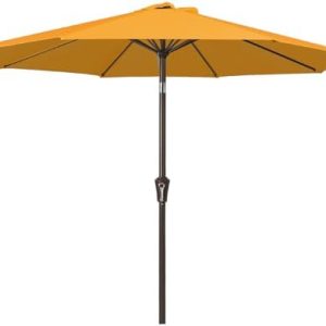 JEAREY 9FT Outdoor Patio Umbrella - UV Protection, Waterproof & Push Button Tilt for Garden, Deck & Backyard (Deep Orang