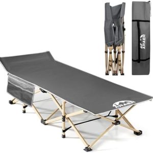 Camping Cot, Portable Folding Outdoor Bed for Adults and Kids | Heavy Duty 450LBS Capacity | Ideal for Traveling, Office