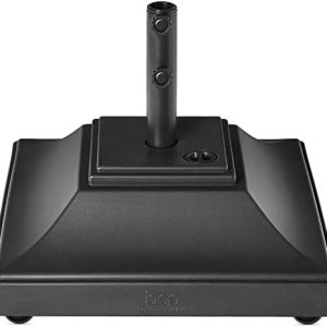 Best Choice Products Heavy Duty Fillable Umbrella Base for Outdoor Patio Market Stands - 120lb Capacity with 4 Wheels &