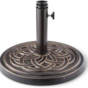 Amazon Basics Adjustable Patio Umbrella Stand - Heavy-Duty Black Base for Outdoor Use - Fits Most Umbrellas - Weather-Re