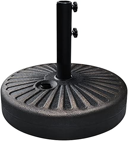 EliteShade Heavy Duty Umbrella Base for Market Patio - Water Filled Stand for Outdoor Use - Durable Black Holder