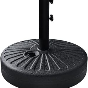 EliteShade Heavy Duty Umbrella Base for Market Patio - Water Filled Stand for Outdoor Use - Durable Black Holder