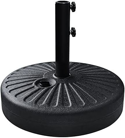 EliteShade Heavy Duty Umbrella Base for Market Patio - Water Filled Stand for Outdoor Use - Durable Black Holder