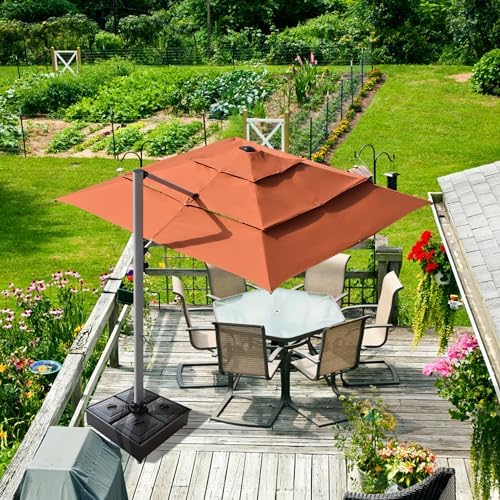 EliteShade Heavy Duty Umbrella Base for Market Patio - Water Filled Stand for Outdoor Use - Durable Black Holder